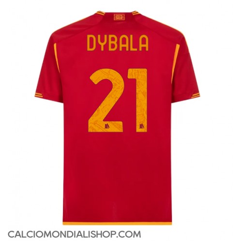Maglie da calcio AS Roma Paulo Dybala #21 Prima Maglia 2023-24 Manica Corta